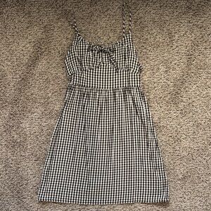 SO Monochrome Gingham Mini Dress